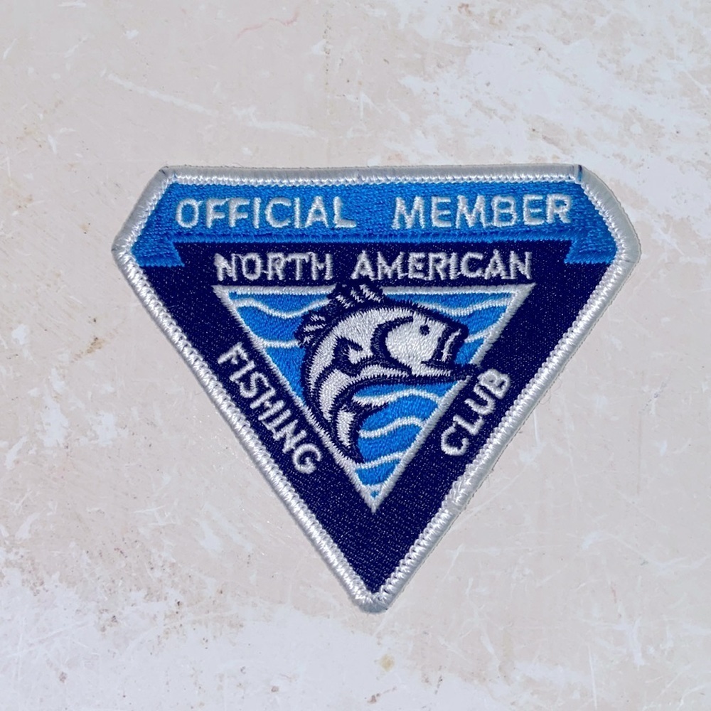 North American 🇺🇸 Fishing Club 🎣 Official Member Patch 1/1 Rare Find NWT UNI 